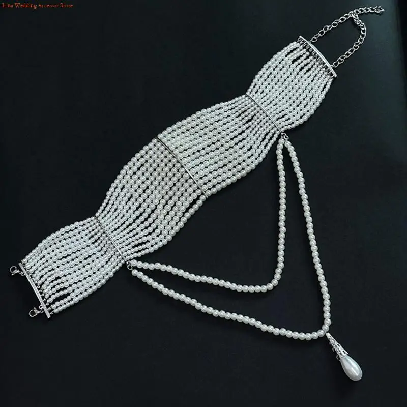 G92D Multipurpose Multilayer Necklace With Pearls And Dynamic Tassels Designs