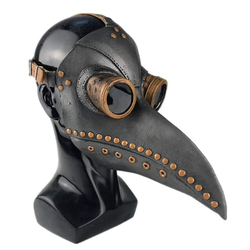 Halloween Plague Doctor Bird Mask Long Nose Bird Beek Steampunk Gas Latex Face Mask Halloween Terror Cosplay Mask Party Props