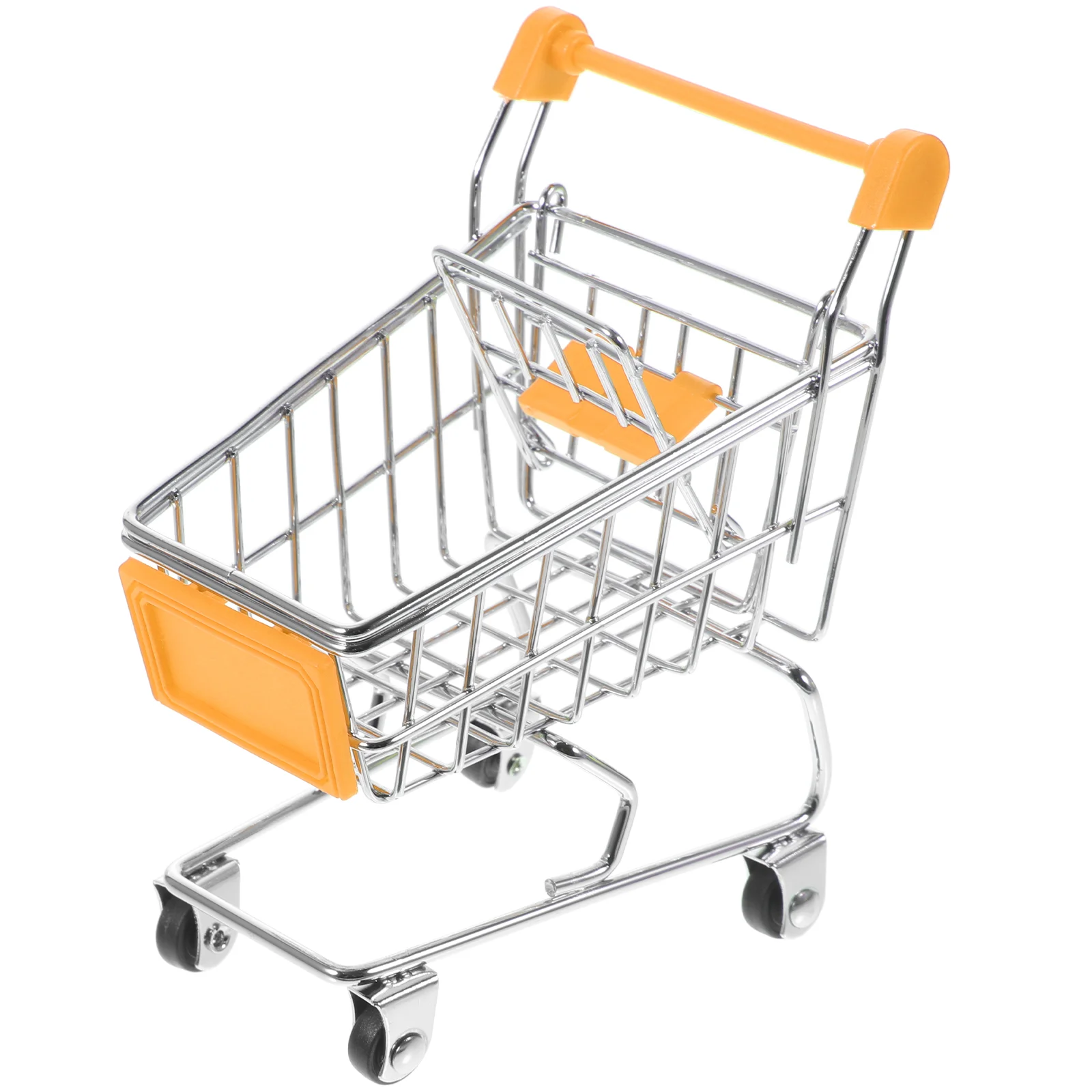 

Novelty Mini Shopping Cart Style Storage Basket Desktop Organizer (Random Color) mini shopping cart organizer