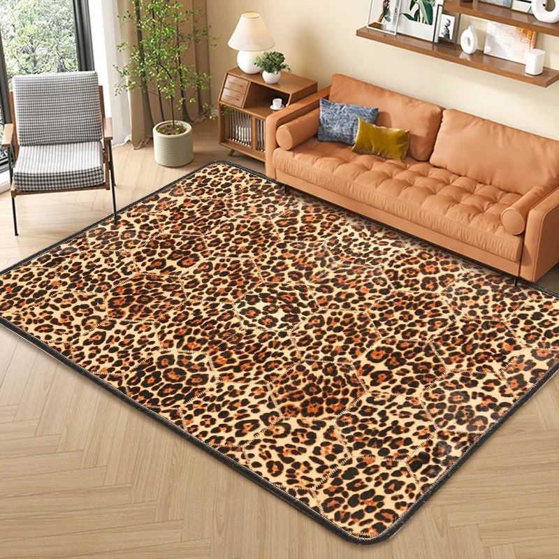 Moroccoan Living Room Handmade Cowhide Decoration Carpet Custom Logo Bedroom Large Leopard Rug