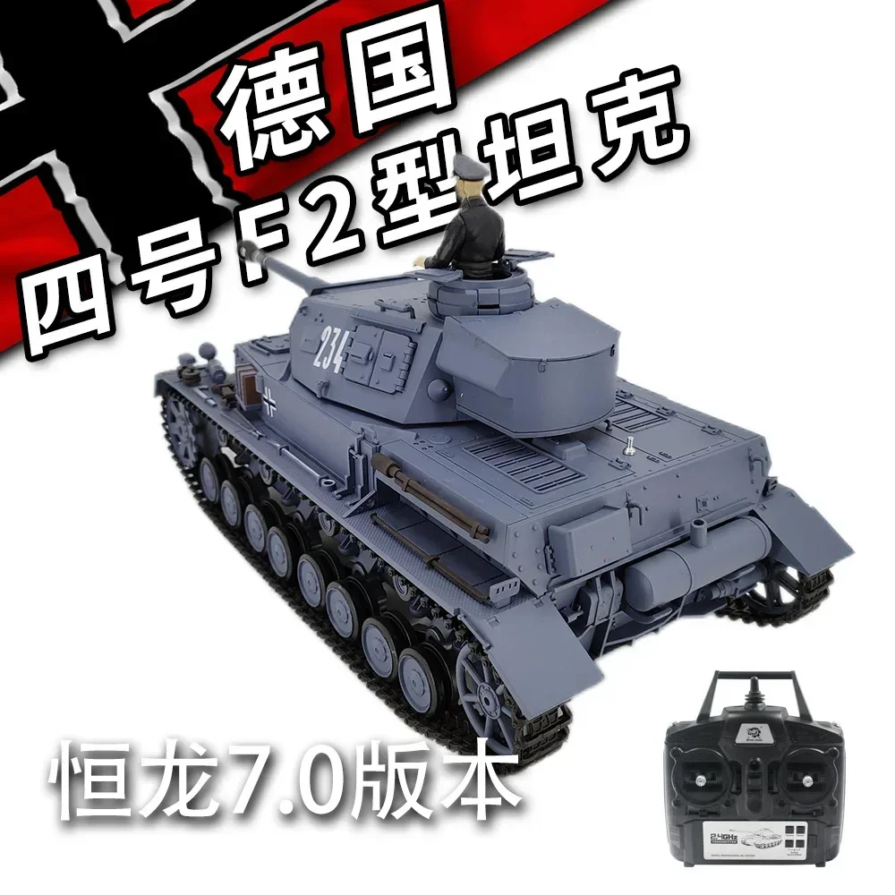 Tanque Médio de Controle Remoto Para Crianças, Henglong, Alemanha, IV, Simulação F2, Suporte de Tanque, Multifunções, Tanque de Batalha, Carro Modelo, Brinquedo