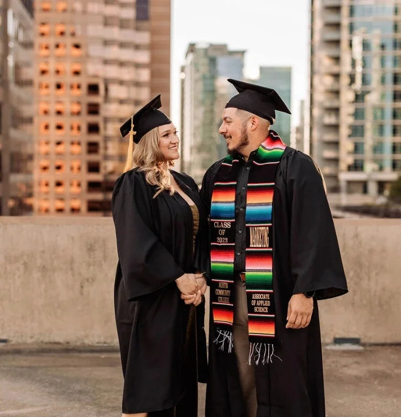 Estola de graduación de sarape mexicano personalizada, estola personalizada Estola de graduación de sarape personalizada, estola personalizada