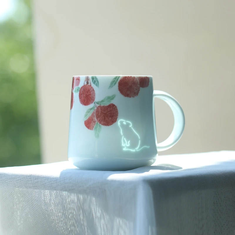 

Hand-Painted Cerc Mouse Cup Cute Zodiac Animal Design High-Aesthetic Value Gift for Girls Couples Tea Cup Water Mug