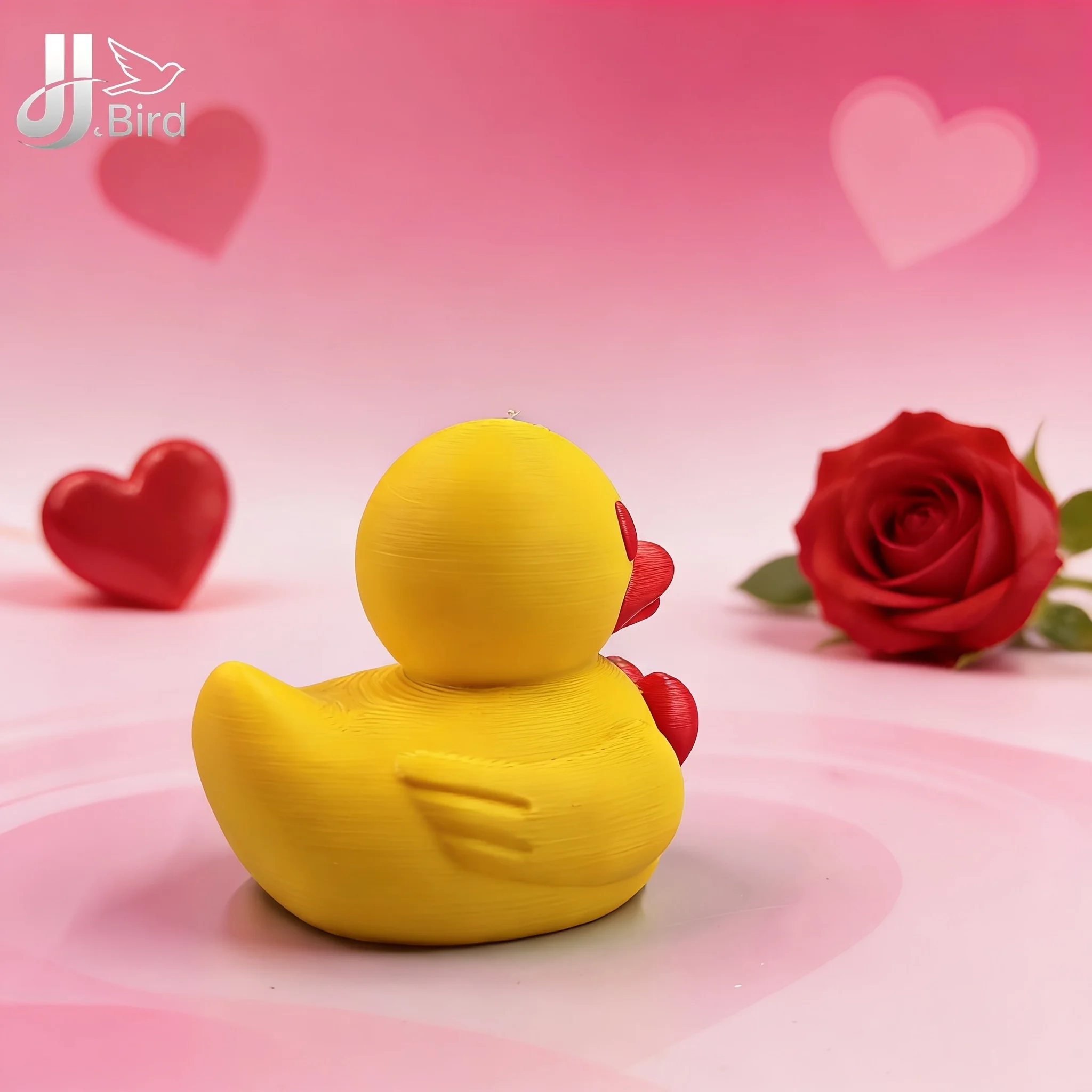 Valentine's Heart Duck Ornament, Valentine's Style, Collectible Figurine, Home Shelf Desk Decoration, Creative Sculpture,