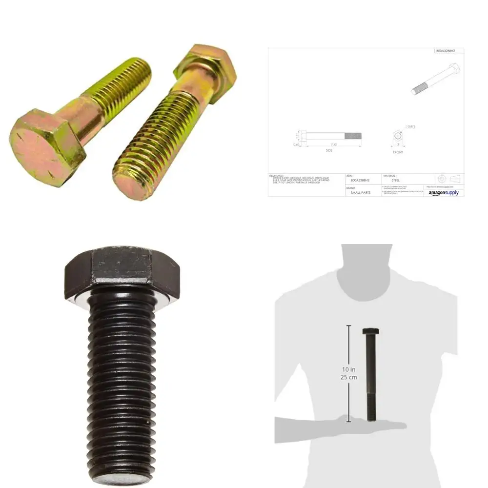 

Grade 8 Zinc Yellow Plated Hex Cap Screws 9/16-18 x 2-1/4, 25 Pack, Fine Thread, Partially Threaded, 1.375 Thread Length