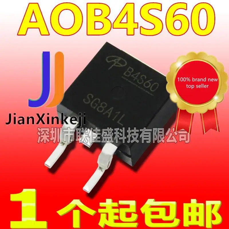 10Pcs 100% Original New In สต็อก AOB4S60 B4S60 4A 600V N-Channel MOS ท่อผลหลอด-263