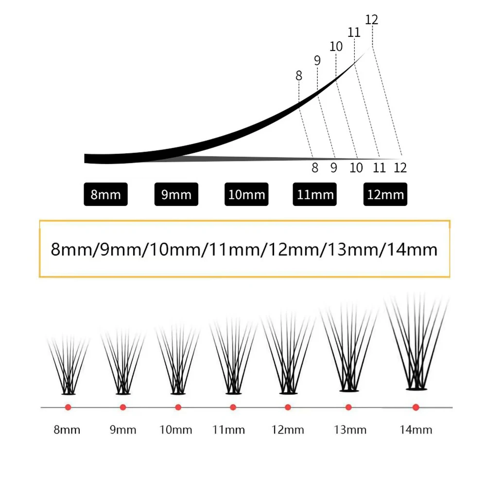 Eyelash 10D 60 cluster grafting eyelashes natural C-roll false eyelashes individual eyelashes by hand 6-14mm eyelash extension