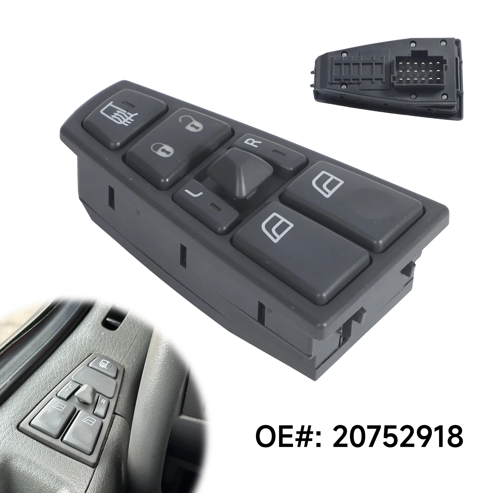 

OE 20752918 21543897 Master Power Electric Window Lifter Regulator Button Control Switch For VOLVO Truck FH12 FM12 FM9 FH FM VNL
