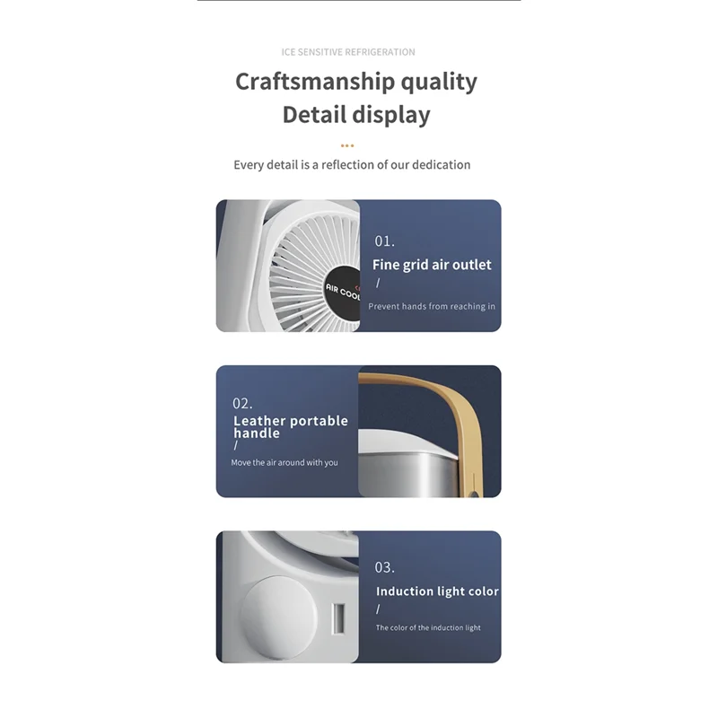 

A005-вентилятор для кондиционера, портативный настольный увлажнитель, бытовой небольшой вентилятор с воздушным охлаждением и красочными ночниками для офиса