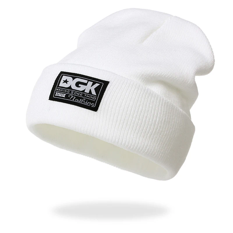 Nowe czapki czapka męska typu Beanie na męska czapka zimowa krótka czapka z dzianiny ciepłe luksusowe kapelusze dla kobiet na co dzień haftowana