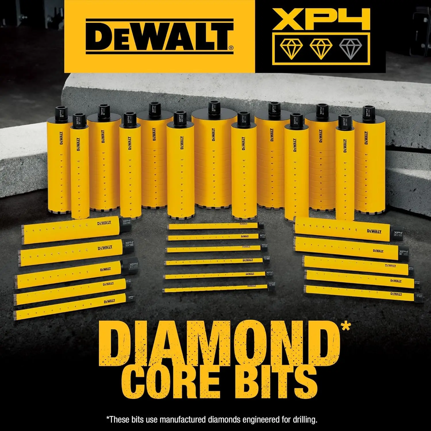 DEWALT Diamond Core Drill Bit for Concrete Applications, 9/16