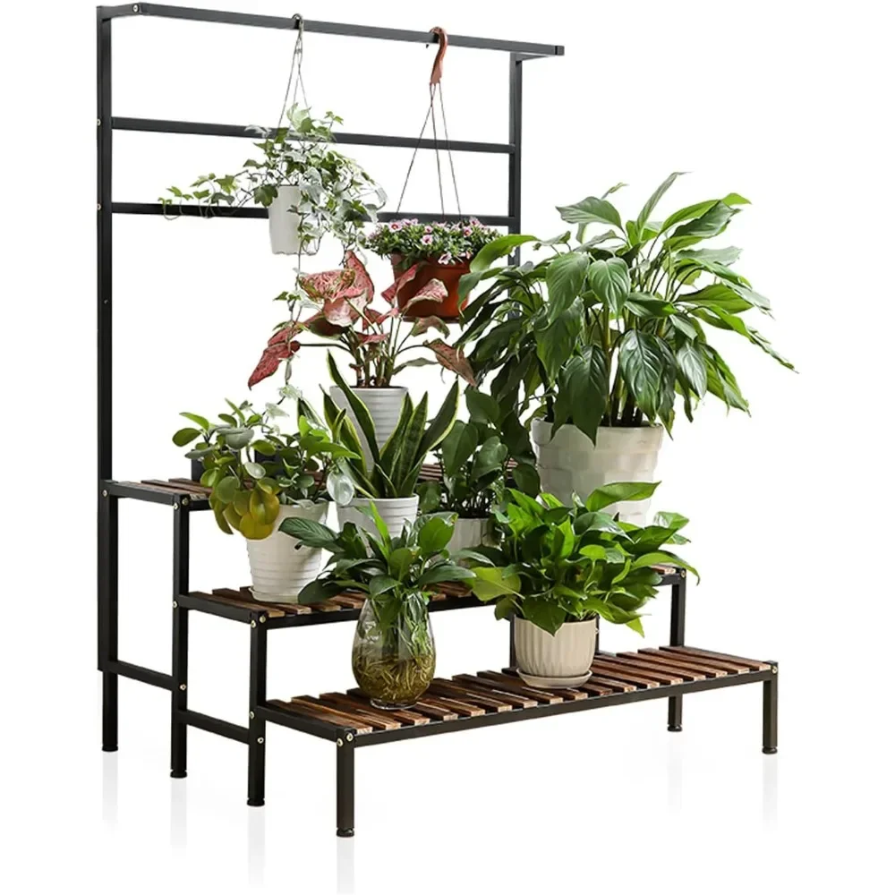 

Flowerpot Shelf for Flowers Garden Furniture Outdoor Plant Shelf for Plants and Pots Wooden Stand Flower Pot Holder Balcon Floor