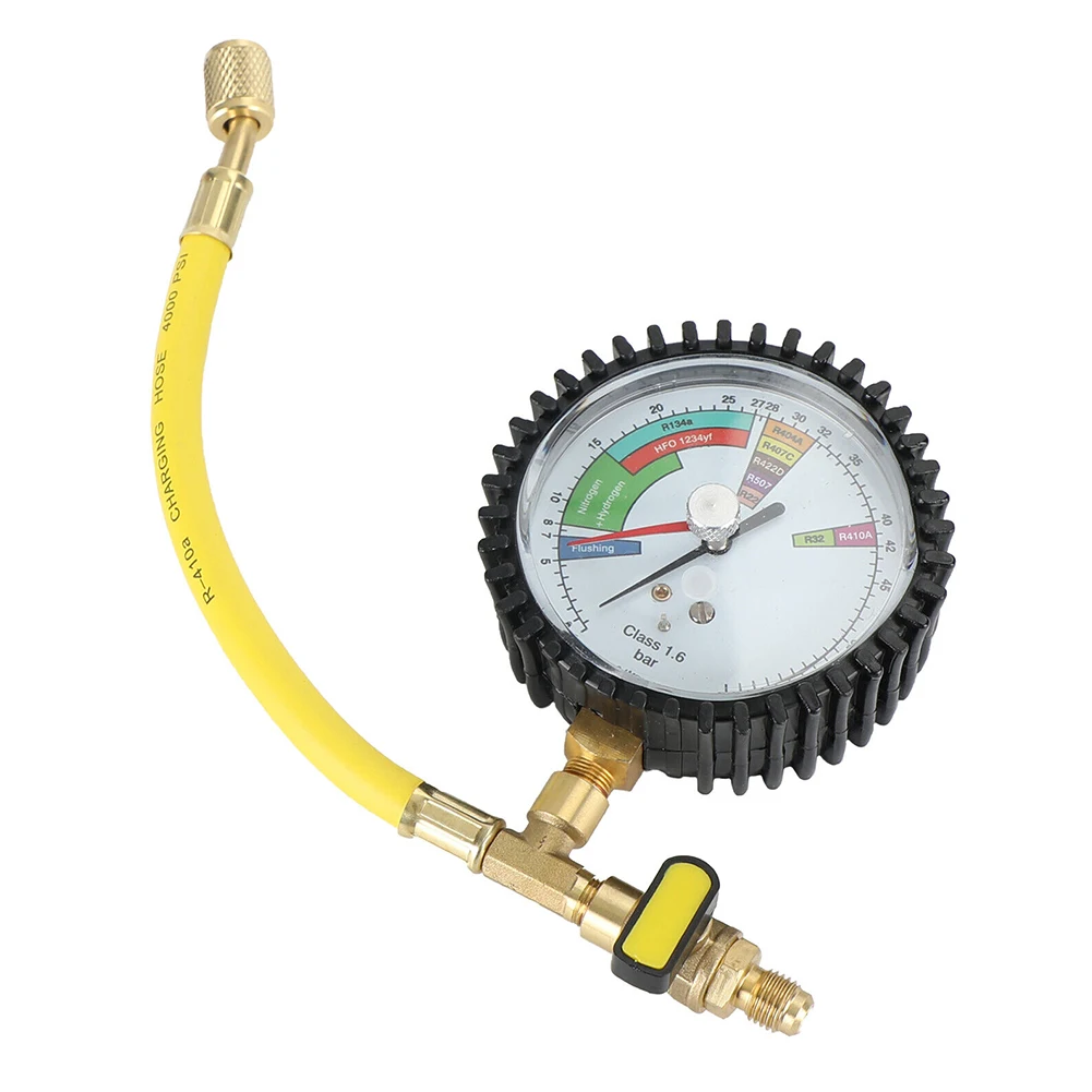 

1Pc Pressure Gauge 80mm/3.15\".Nitrogen Pressure 80mm/3.15\\\" Nitrogen Pressure Refrigeration Reliable Structure Valve Test