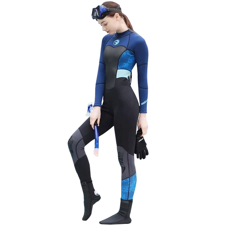 HISEA-3mm neoprene scuba cold-proof one-piece wetsuit professional surfing sunscreen anti-friction swimming fishing