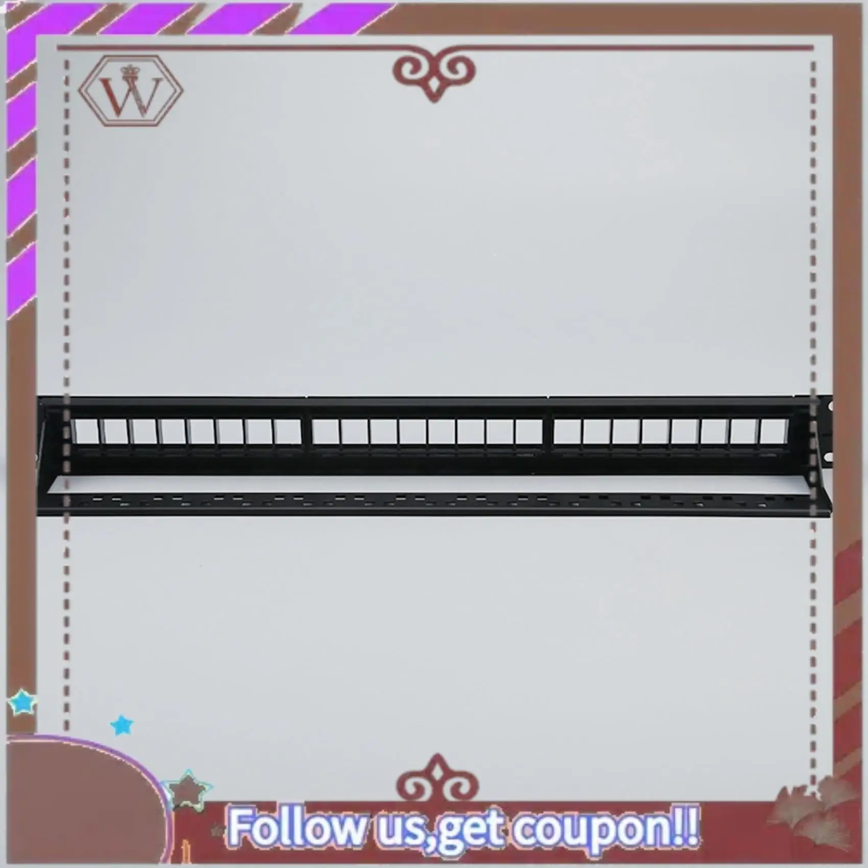 ABBG-19-بوصة 1U خزانة الرف من خلال 24-Port CAT6 لوحة التوصيلات RJ45 شبكة مهائي كابلات كيستون جاك وحدات لوحة التوصيلات