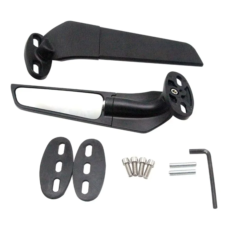 Modified Motorcycle Mirrors Wind Wing Adjustable Rotating Rearview Mirror Side for CFMOTO 250SR 450SR 360° Swivel Rear Tail