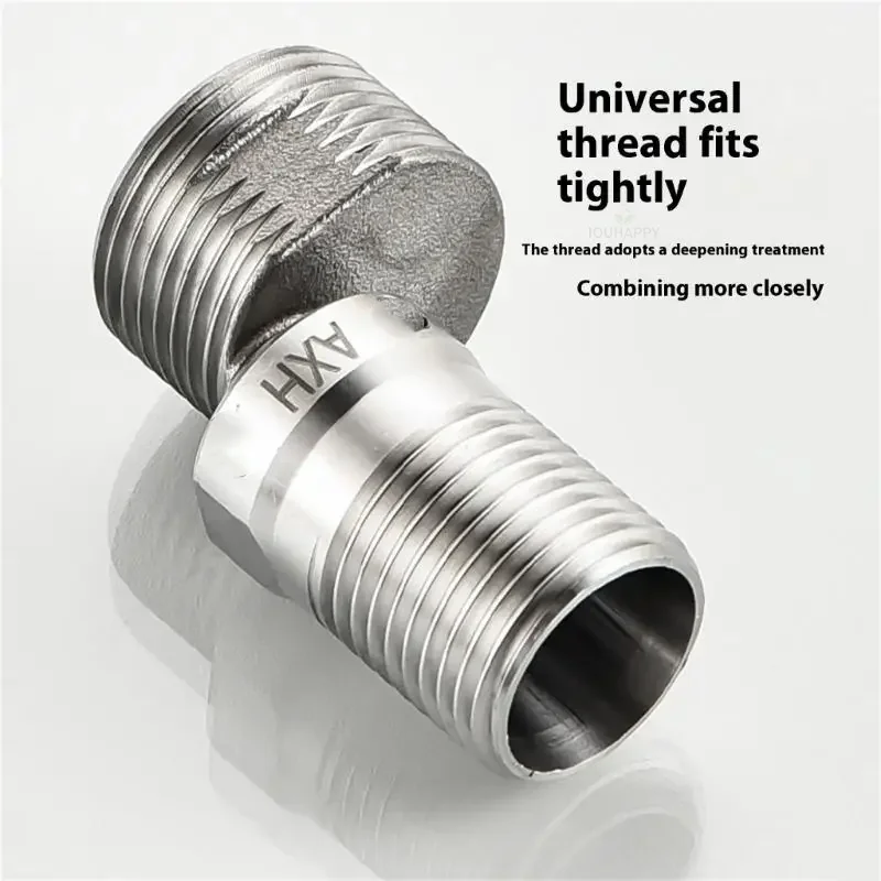 

1/2PC Wall Mounted Adjustable Curved Foot 304 Stainless Steel 360° Rotatable Angled Eccentric Screw Corner Shower Faucet Adapter