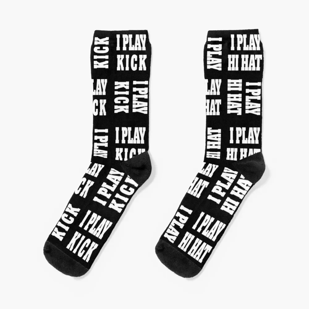 I Play Hi Hat I Play Kick Socks kawaii set japanese fashion cycling Socks For Man Women's