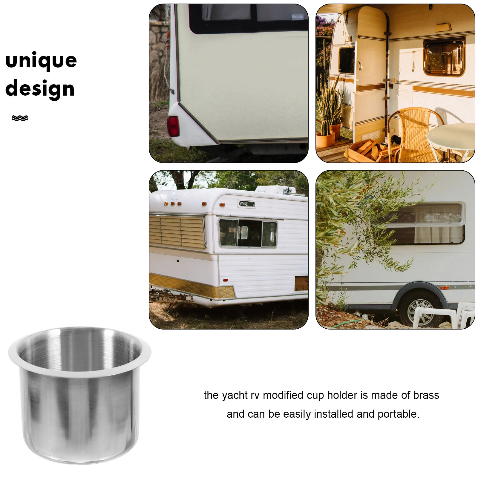 

Stainless Steel Insert For Car Rv Sofa Anti-Spill Drink Replacement Holder Insert Cup Holder For Car Couch Table Motorhome Cup