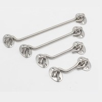 3/4 Inch Crescent Window Lock with Safety Switch Cabin Hook Door Latch Lock Catch Holder with Install Screws