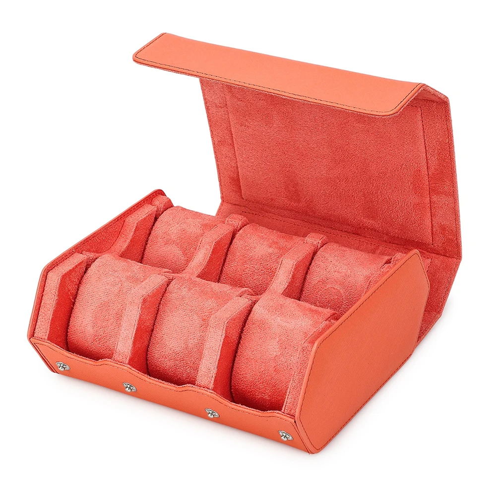 Prachtige Groene Lederen Hexagon Horloge Vitrine 2 / 3 / 4 / 6 / 8 Slots Horloges Roll Box Opbergorganizer Houder