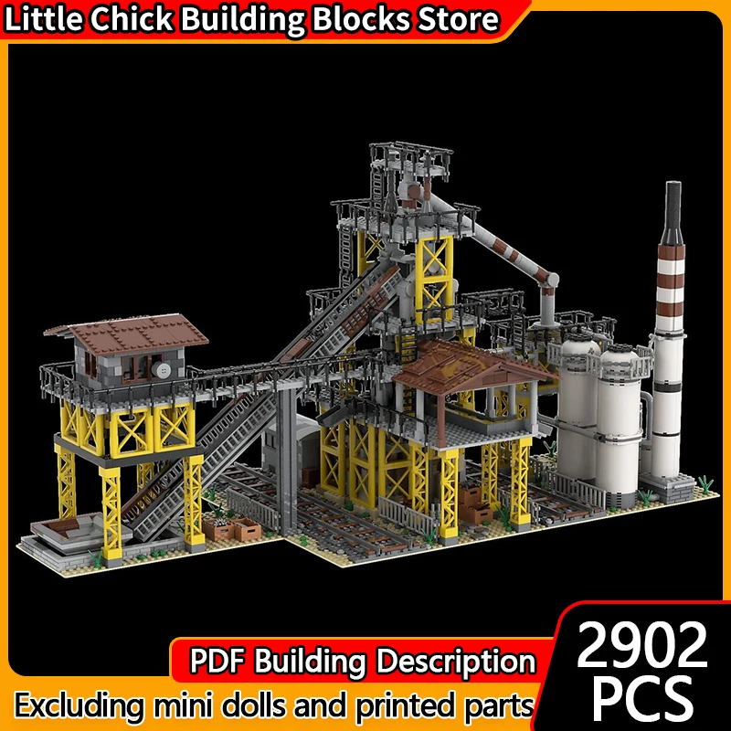 

City Street View Model MOC Building Bricks Medium Blast Furnace Modular Technology Children Holiday Gifts Assemble Toys Suit