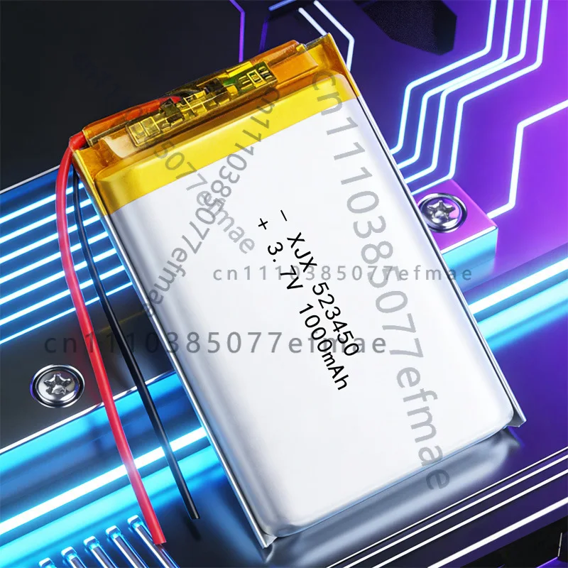 Polymer lithium battery 523450-1000mAh 3.7V lithium ion lithium battery learning machine soft
