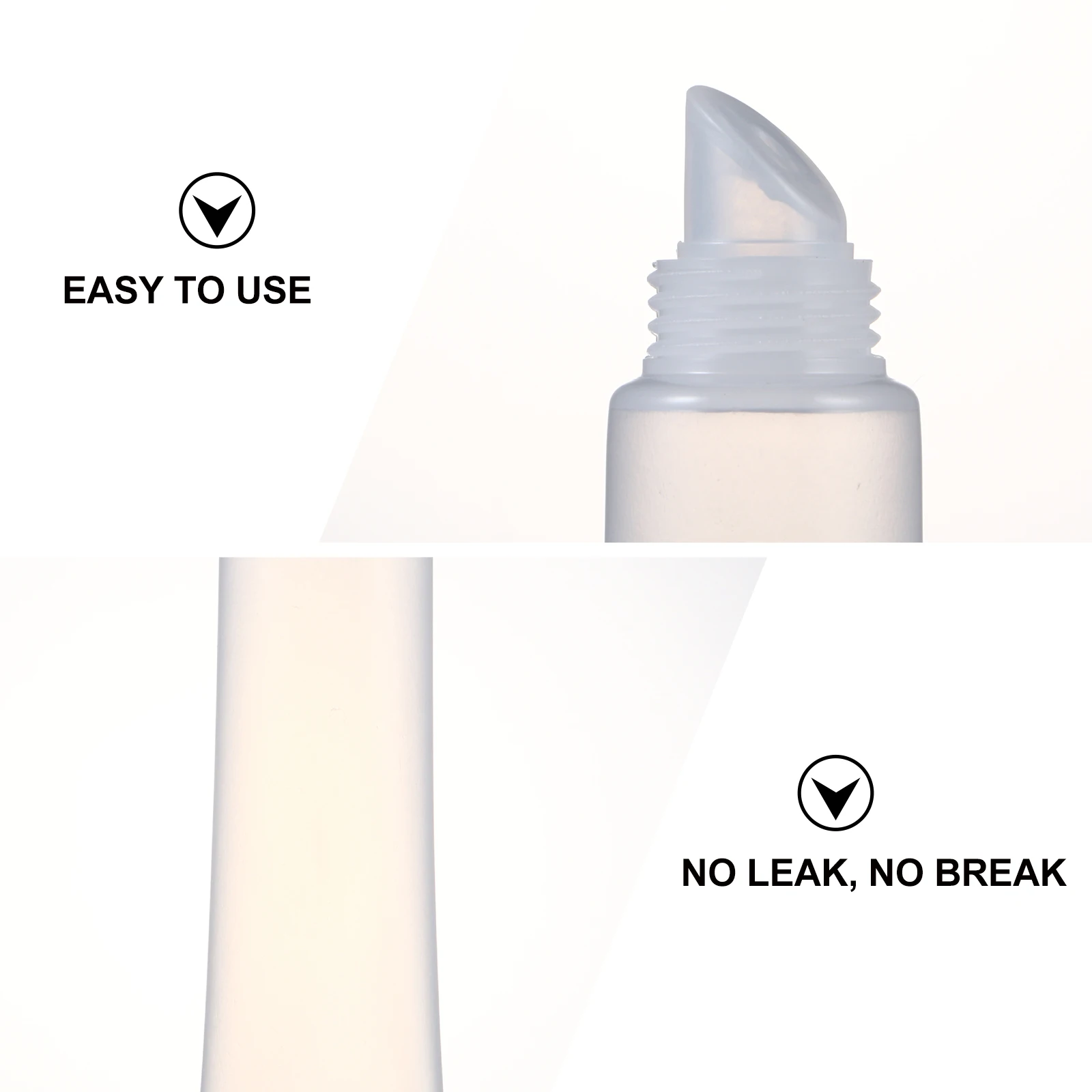

50pcs Empty Lip Balm Tube 15Ml Clear Container Plastic Travel Storage Squeeze Diy Gloss Bottle Leakproof Durable