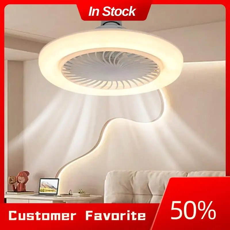 

Top Sale Three-Color LED Room Coffee Table Ceiling Fan Light Remote Control Smart Kitchen Bedroom Fan Light