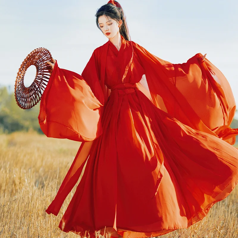 

Tang Dynasty Stage Dance Wear Chinese Traditional Folk Dance Costume Women Hanfu Clothing Lady Ancient Swordsman Cosplay Outfit