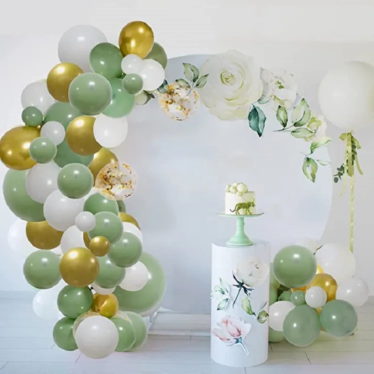 Avocado Green Balloon Arch Garland Set Vintage Green Party Balloon Chain Atmosphere Decoration