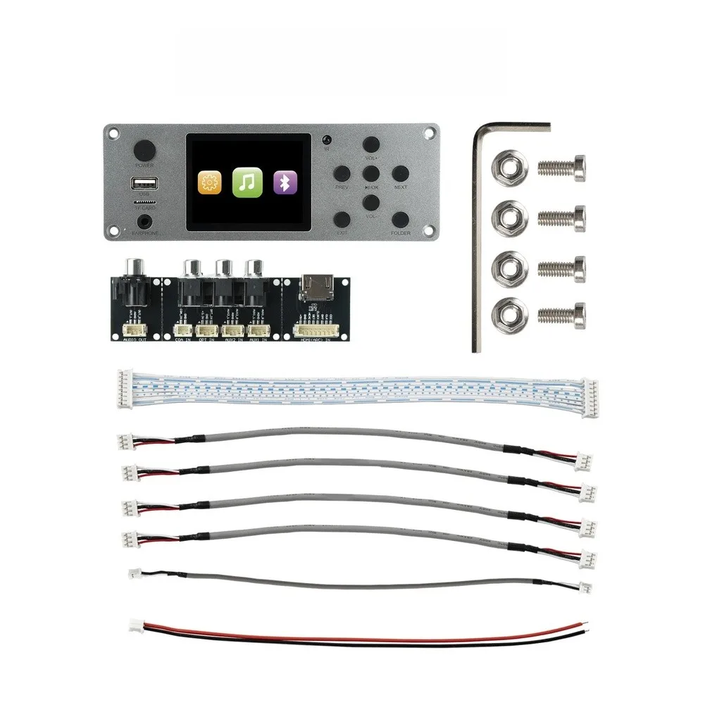 Dc5-12V 2.8 Inch TFT Color Screen Wireless Audio Decoder Board Module With 5.3 For MP3 WAV FLAC USB TF Card Player For DIY Speak