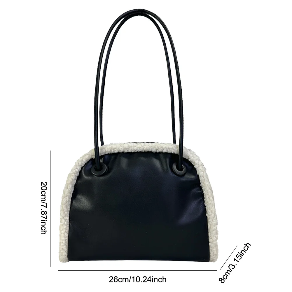 Bolsa de ombro para mulheres com zíper sacola de couro PU cor sólida bolsa Hobo bolsa moderna para viagens de trabalho