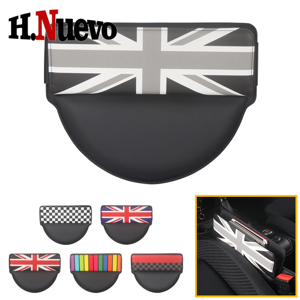 

Car Seat Gap Anti-Leak Storage Bags Pocket For Mini Cooper R50 R55 R56 F54 F55 F60 Leather Card Keys Phone Holder Accessories