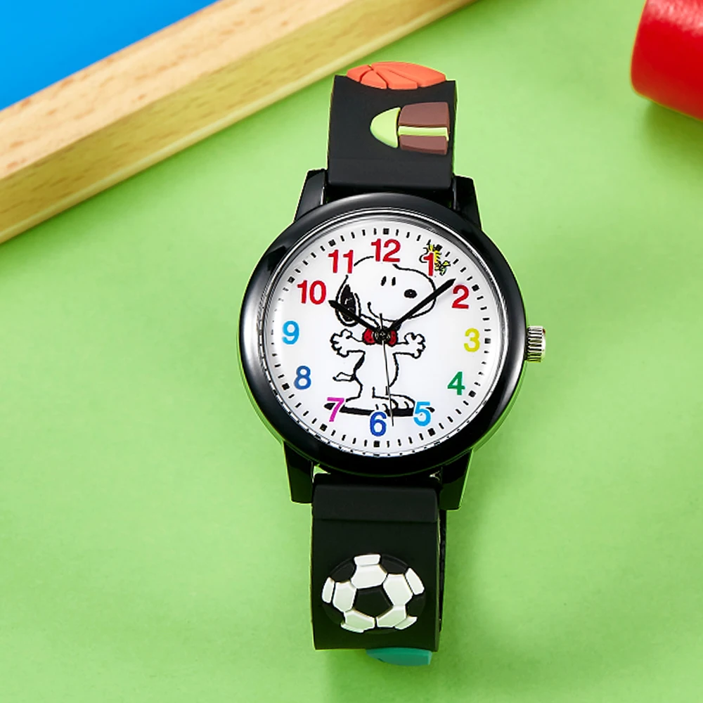 Snoopy Children's Cartoon Watch Toy Watch Silicone Strap When Students Exercise Wear Boys and Girls Fashion Watch