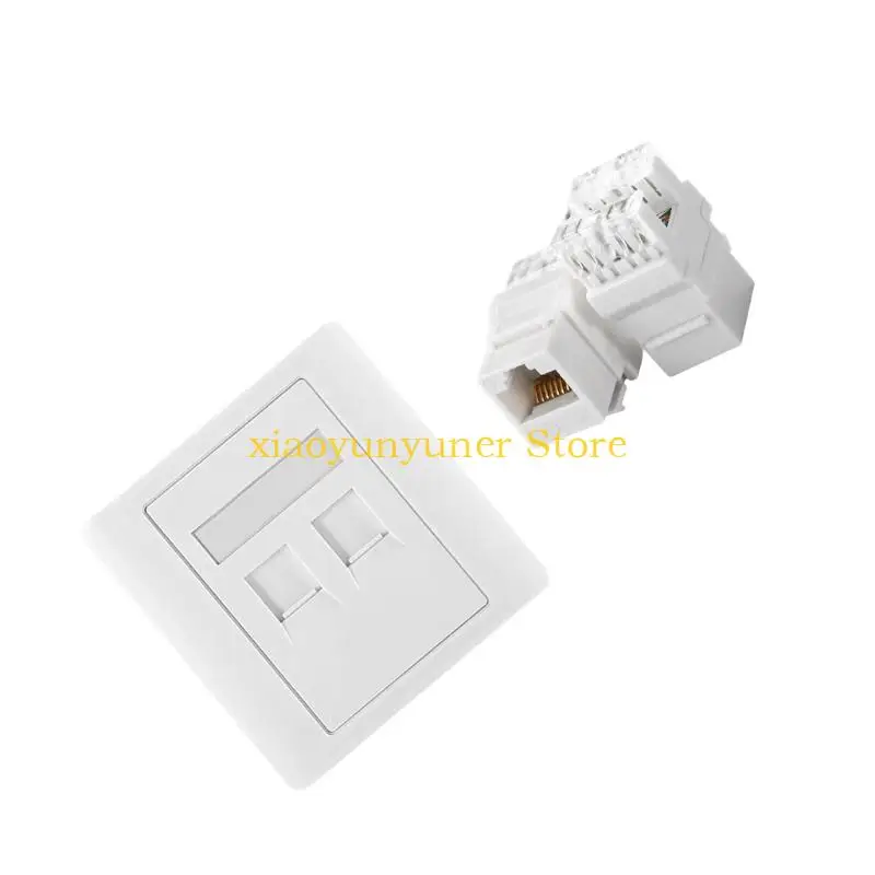 P9JB Heavy Duty 86 Type 4 Port Networking Wall Plate Ethernet Module Data Transmission Flame Retardant Socket Accessories