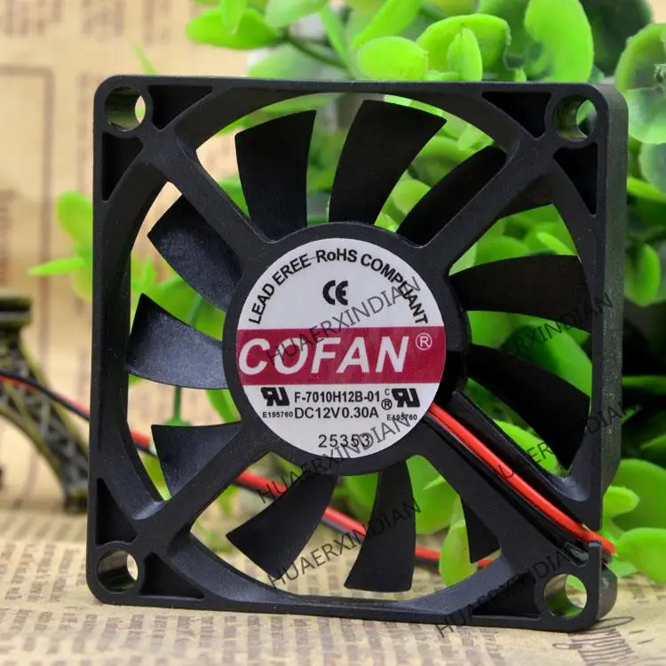 Новый F-7010H12B-01 7010 12v 0.30A 7CM 2 комплект охлаждающих вентиляторов в сборе