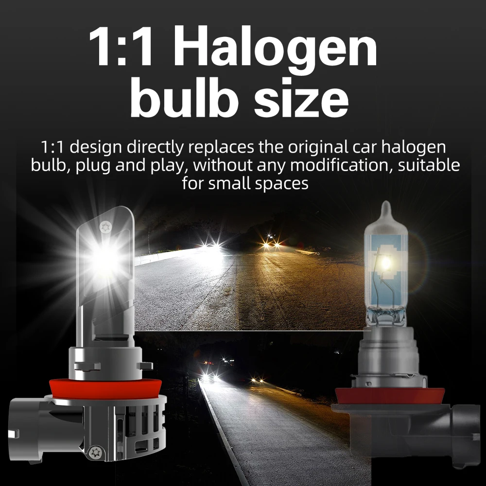 2x H11 H8 Led Fog Lights Headlight Canbus H16 H9 Car Bulb 6000K White Diode Driving Running Lamp 12v 55w For BMW X3 F25 E83 F30