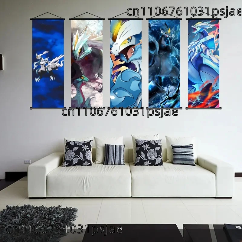 معلقات جدارية مذهلة من كيوريم بوكيمون - التقاط القوة المريجة وهالة الجليد الغامضة - التنين