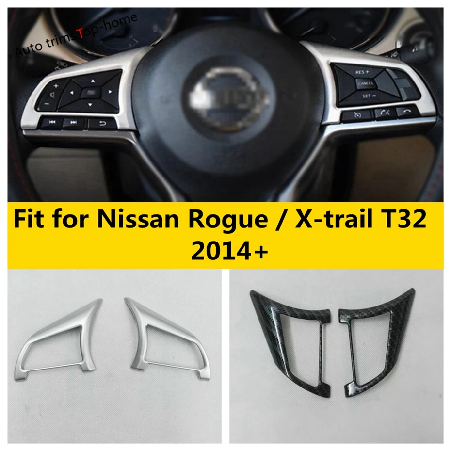 

For Nissan Rogue / X-trail X Trail T32 2014 - 2020 ABS Matte / Carbon Fiber Car Steering Wheel Decoration Cover Trim Accessories