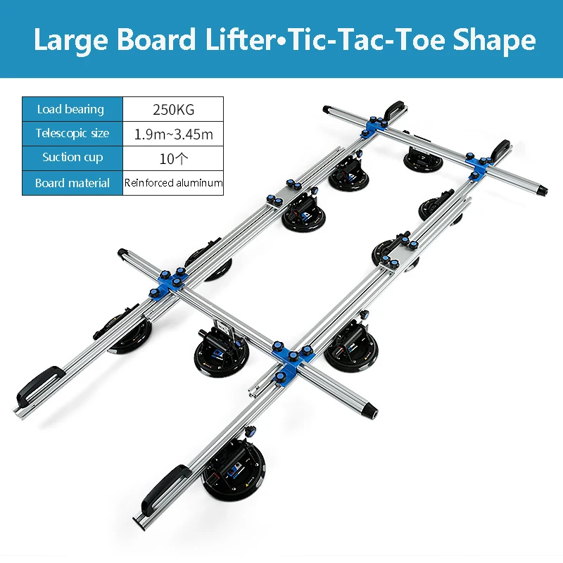 Large Format Tile Slab Carry System Granite Ceramic Tile Handling Lifter Tool with Silicone Suction Cups