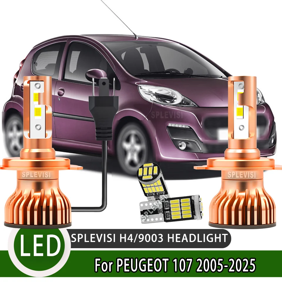 

Long-Range waterproof Shockproof Dust-Proof H4 LED HEADLIGHT For PEUGEOT 107 2005 2006 2007 2008 2009 2010 2011 2012 2013-2025