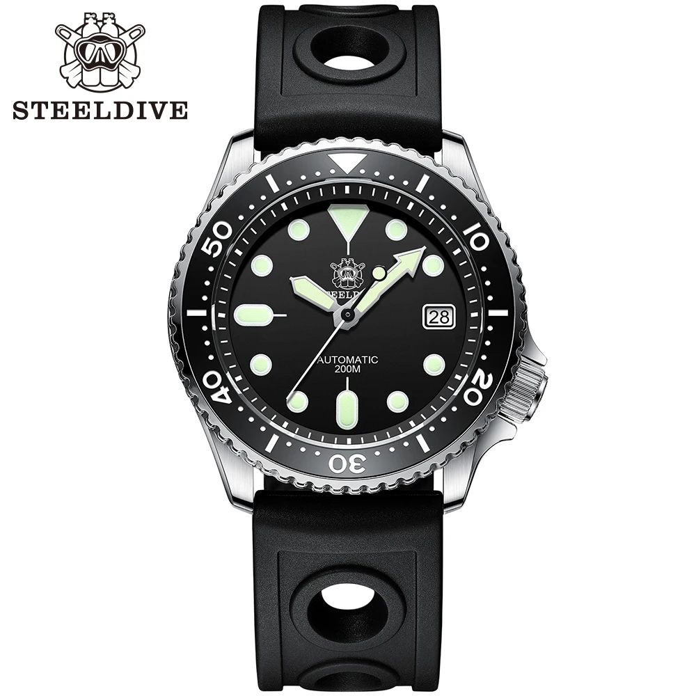 STEELDIVE SD1973 Heren duikhorloge NH35 Automatisch mechanisch herenhorloge Lichtgevende keramische bezel Duikhorloge herenhorloges Saffier