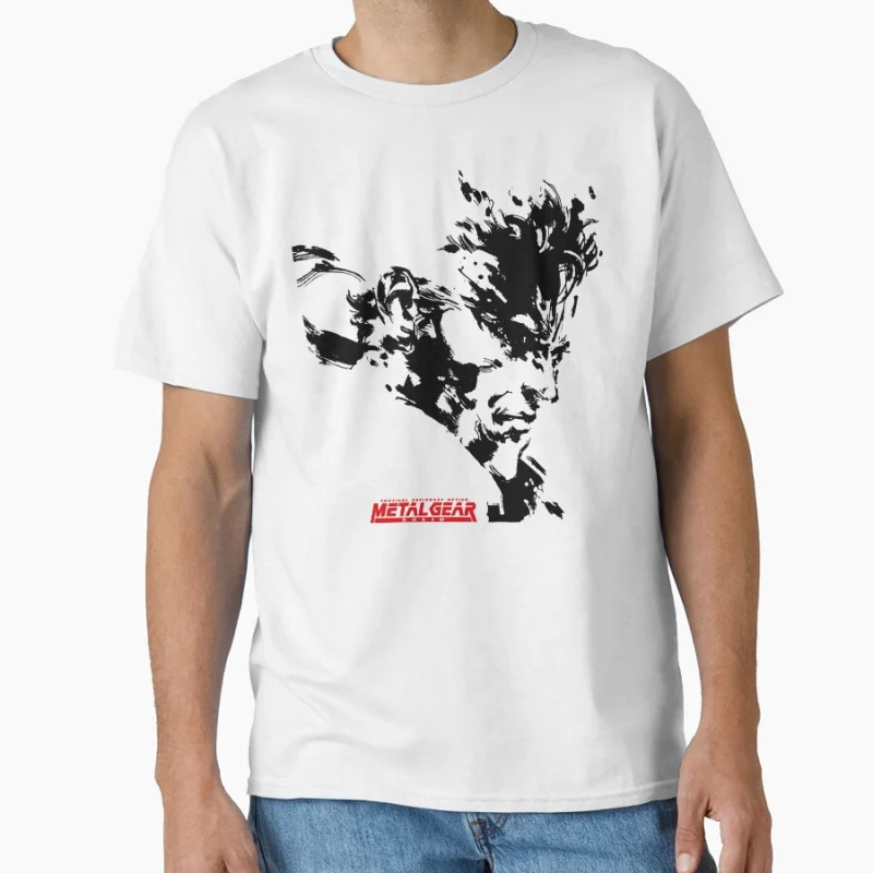 

Kopie von MGS 1 Metal Gear Solid Snake Kojima MGS Video game Gift T shirt for man Large size Tops Graphic Print Clothes