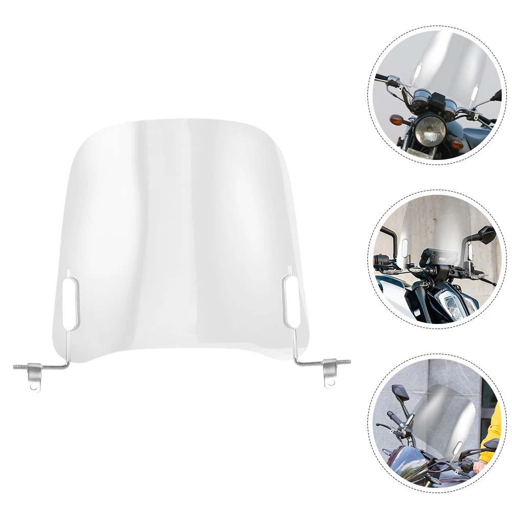 

Electric Motorcycle Windshield 5mm Thick Universal Fit Bikes Tricycles Electric Scooters Protect Rain Wind