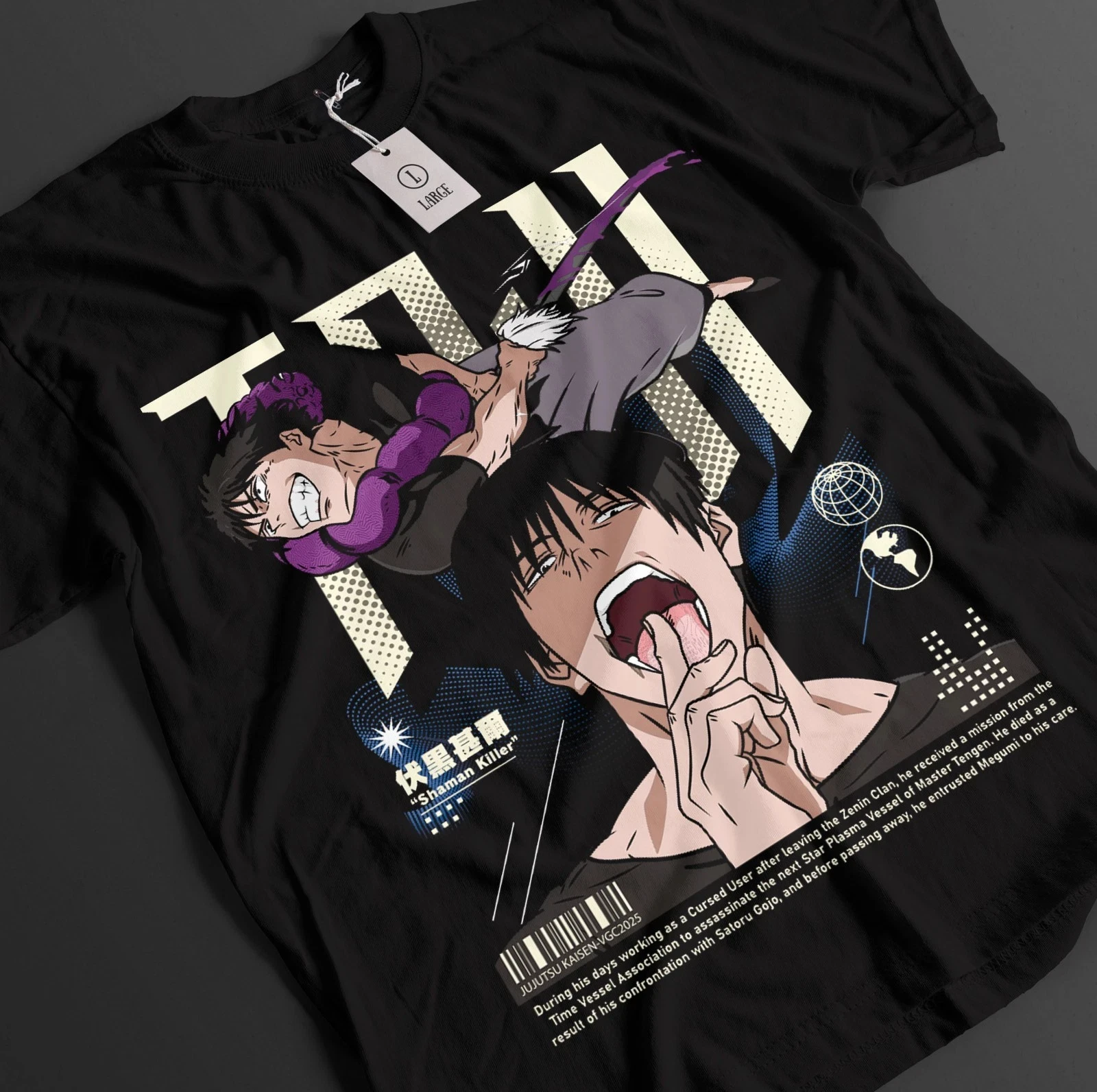 2026 Summer Jujutsu Kaisen Retro Cosplay T-shirt Men's Super Casual Cotton Printed Short-sleeved Unisex Children's Sports Shirt