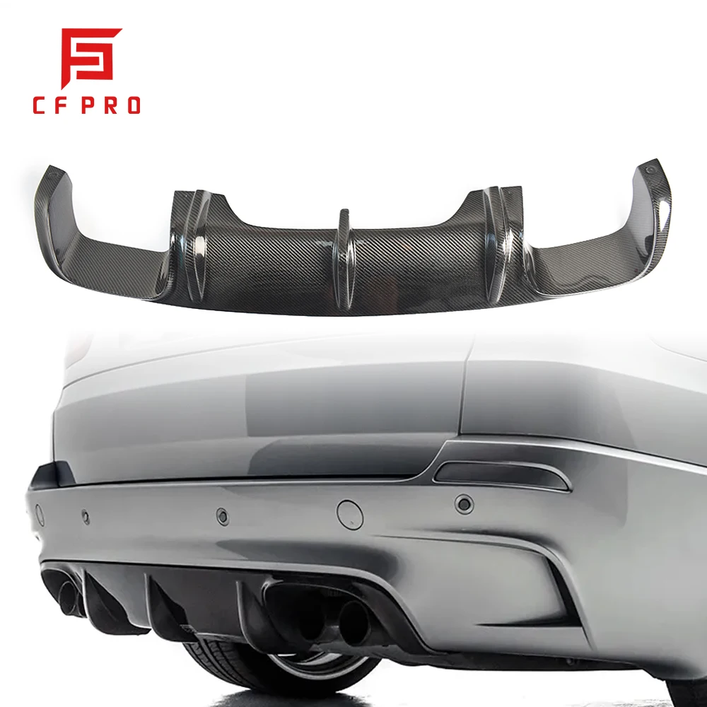 V Style Real Carbon Fiber Rear Bumper Diffuser Lip For BMW X5M E70 Rear Diffuser Spoiler Car Accessories