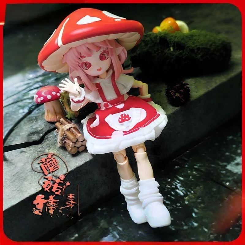 

Original New 1/12 BJD Mushroom Girl Articulated Action Figure Blind Box Cute Desktop Decoration Trendy Toy Gift For Girls