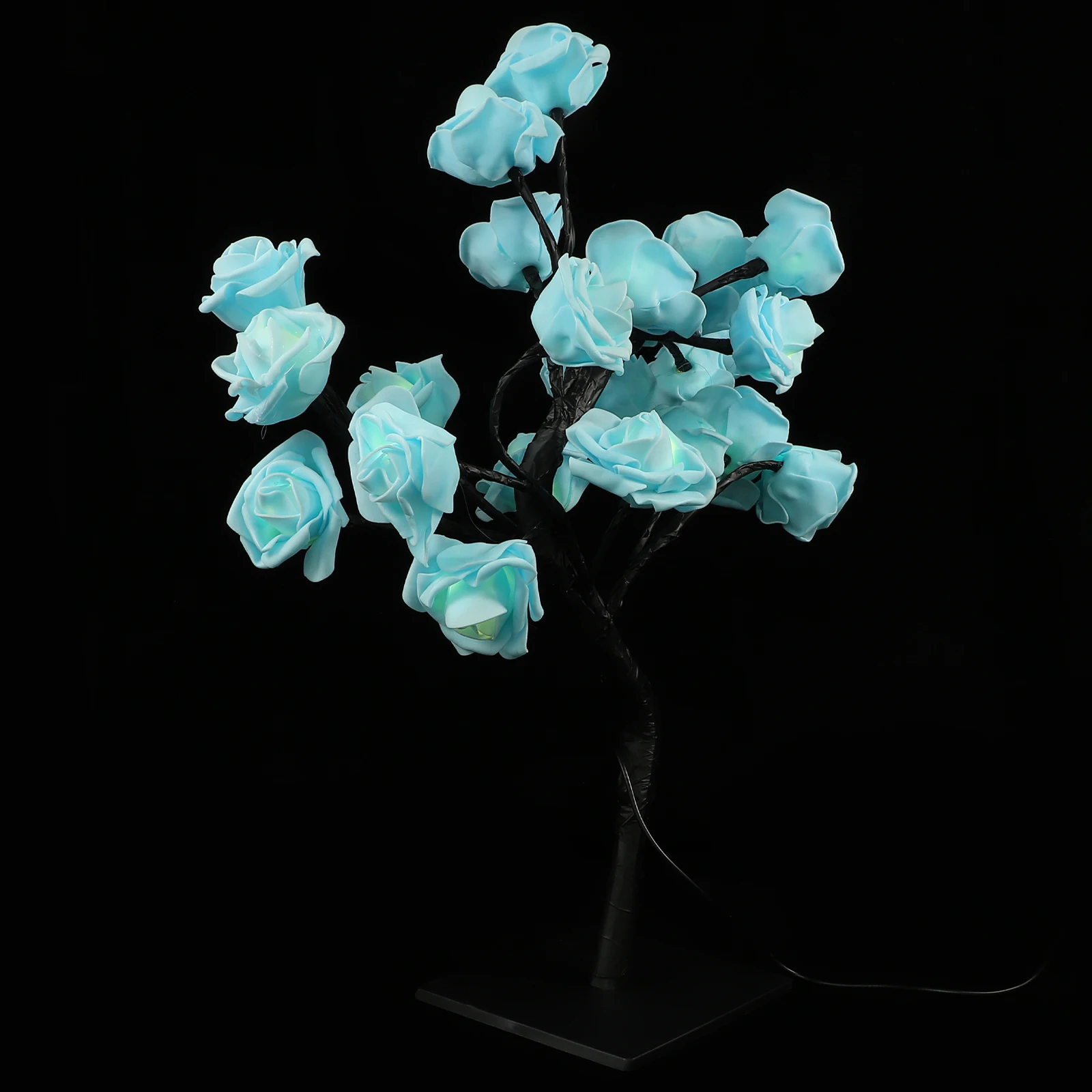 

33cm LED Rose Tree Lamp USB Powered Warm White Light Romantic Desk Table Night Light Decor Rose Tree Lamp Unique Lamps