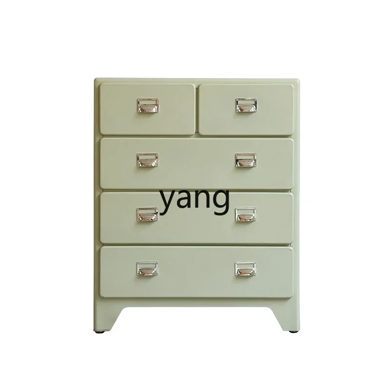 LHH retro iron bedroom four-layer chest of drawers dining side cabinet metal drawer storage cabinet